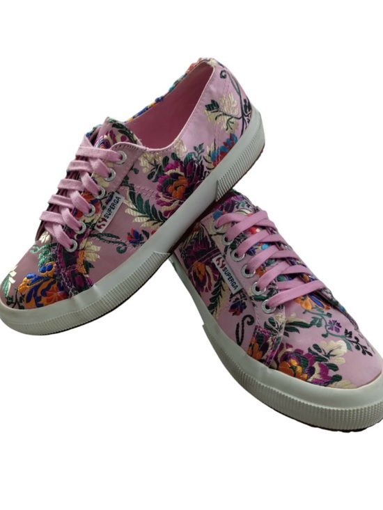 Superga Shoes - Superga 2750 Korelaw fashion sneakers 6.5 Pink Floral Embroidered Satin summer